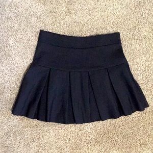 Handmade Black Pleated Lolita Skirt w Inset Shorts